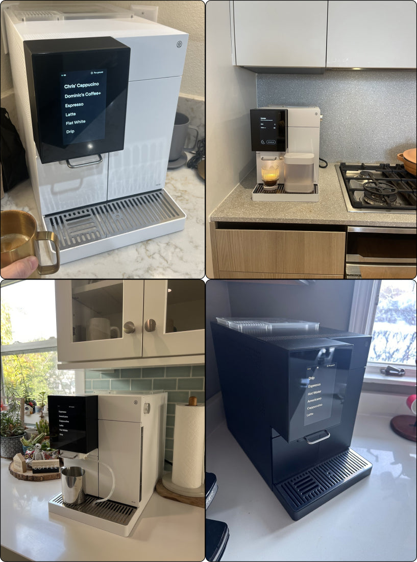 A collage of user pictures of the TK-02 taken by customers
