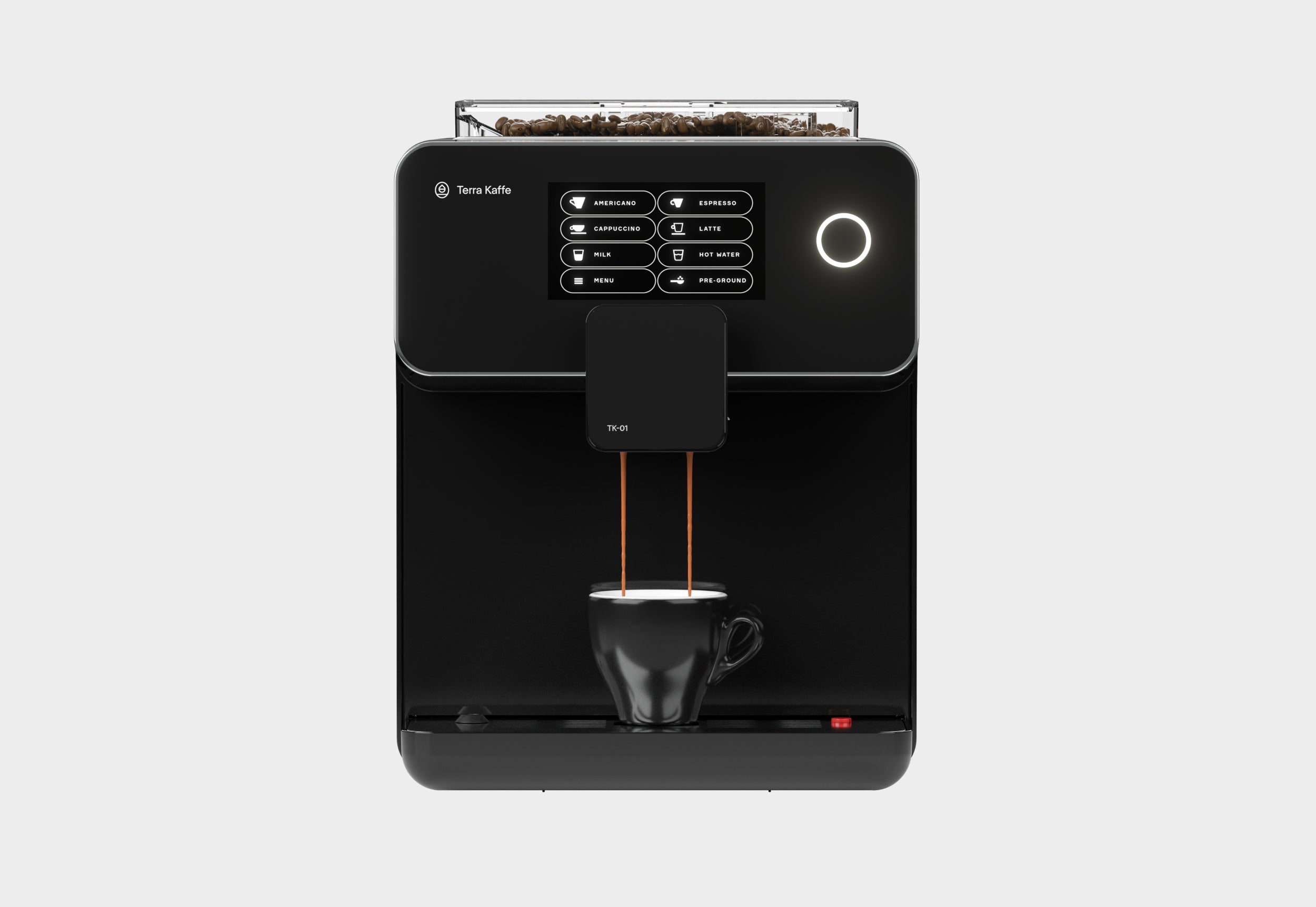 Terra Kaffe | Black TK-01 Super Automatic Espresso Machine