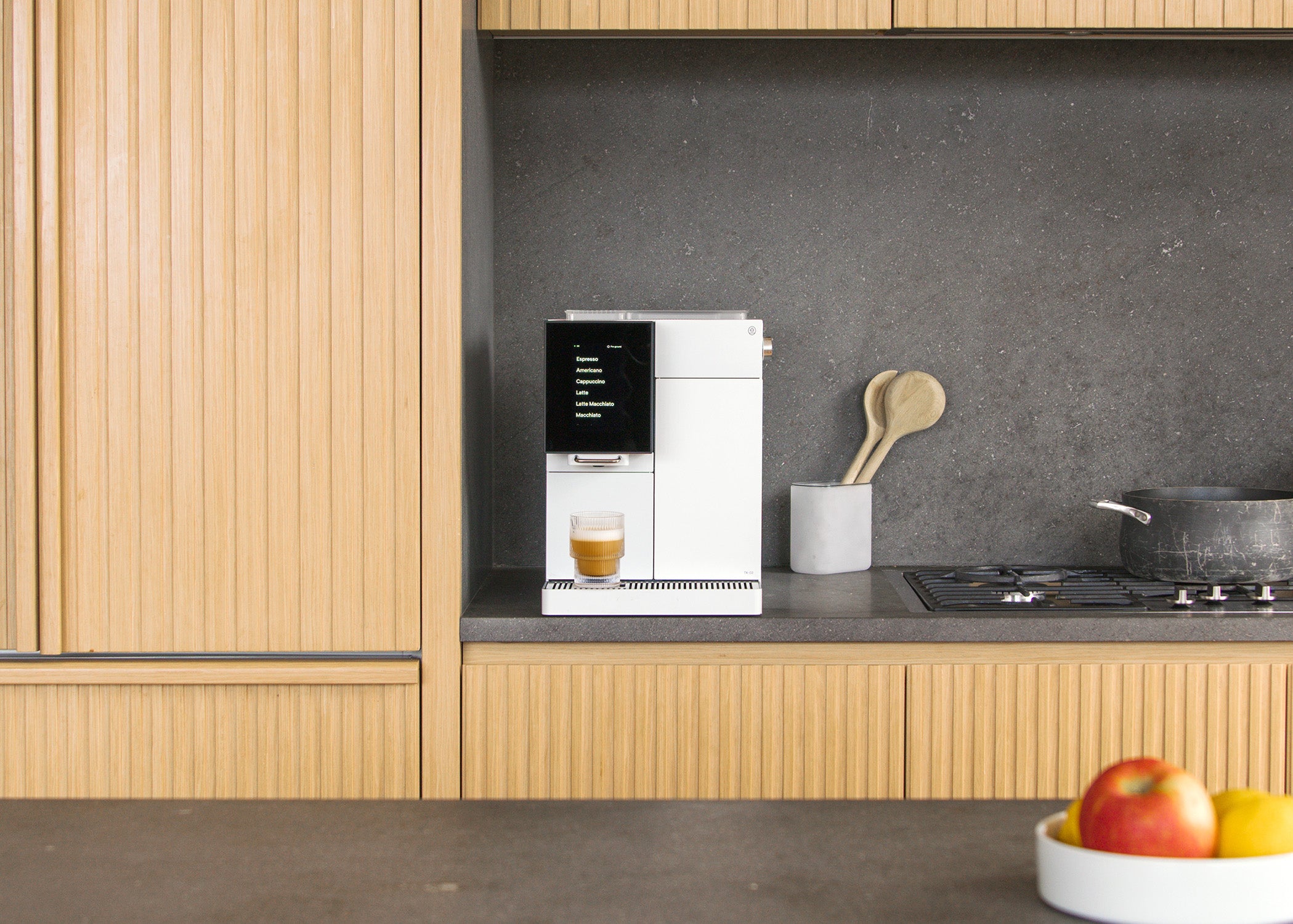 Terra Kaffe | Cappuccino being made on TK-02