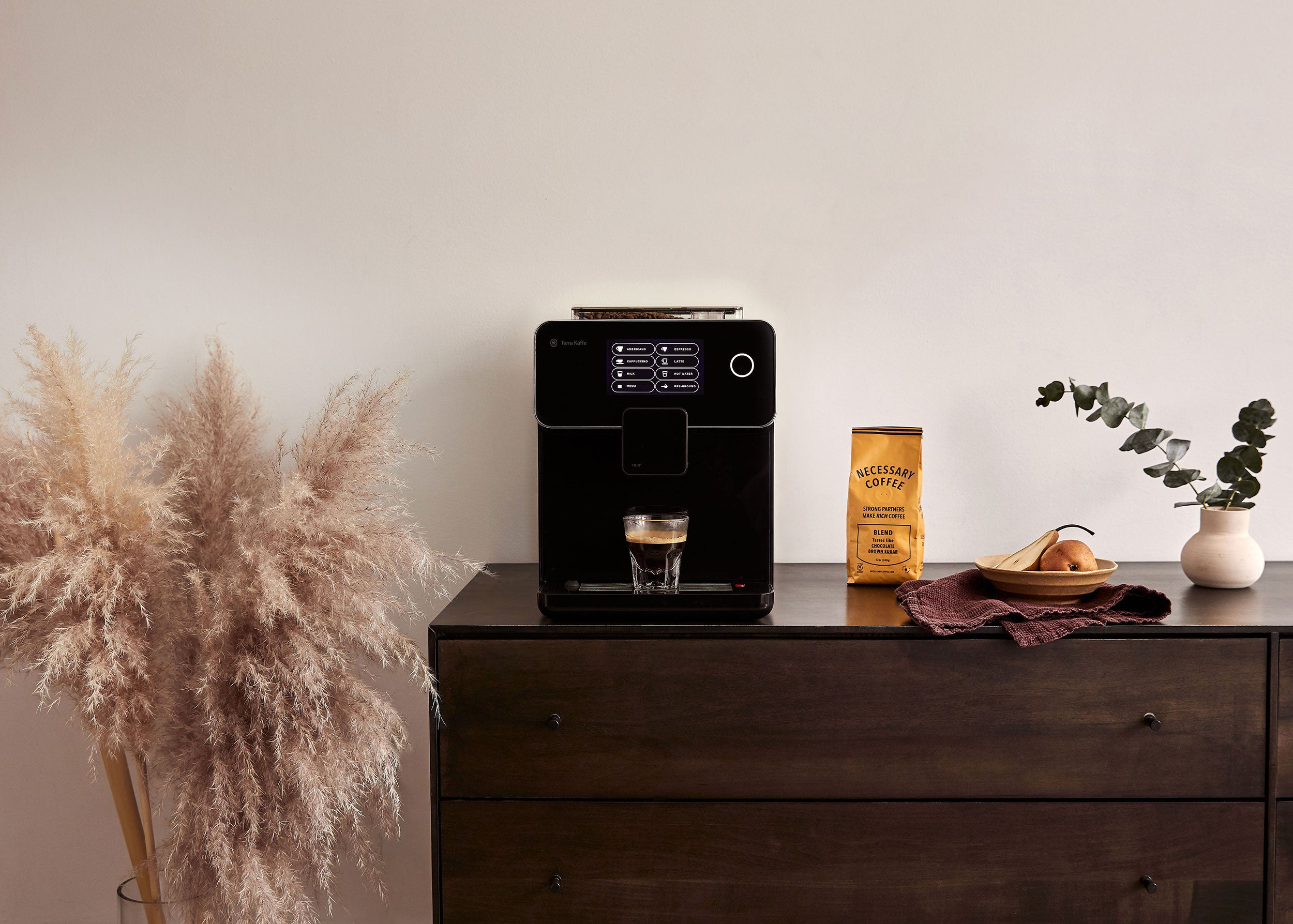 Terra Kaffe | Black TK-01 on a kitchen counter