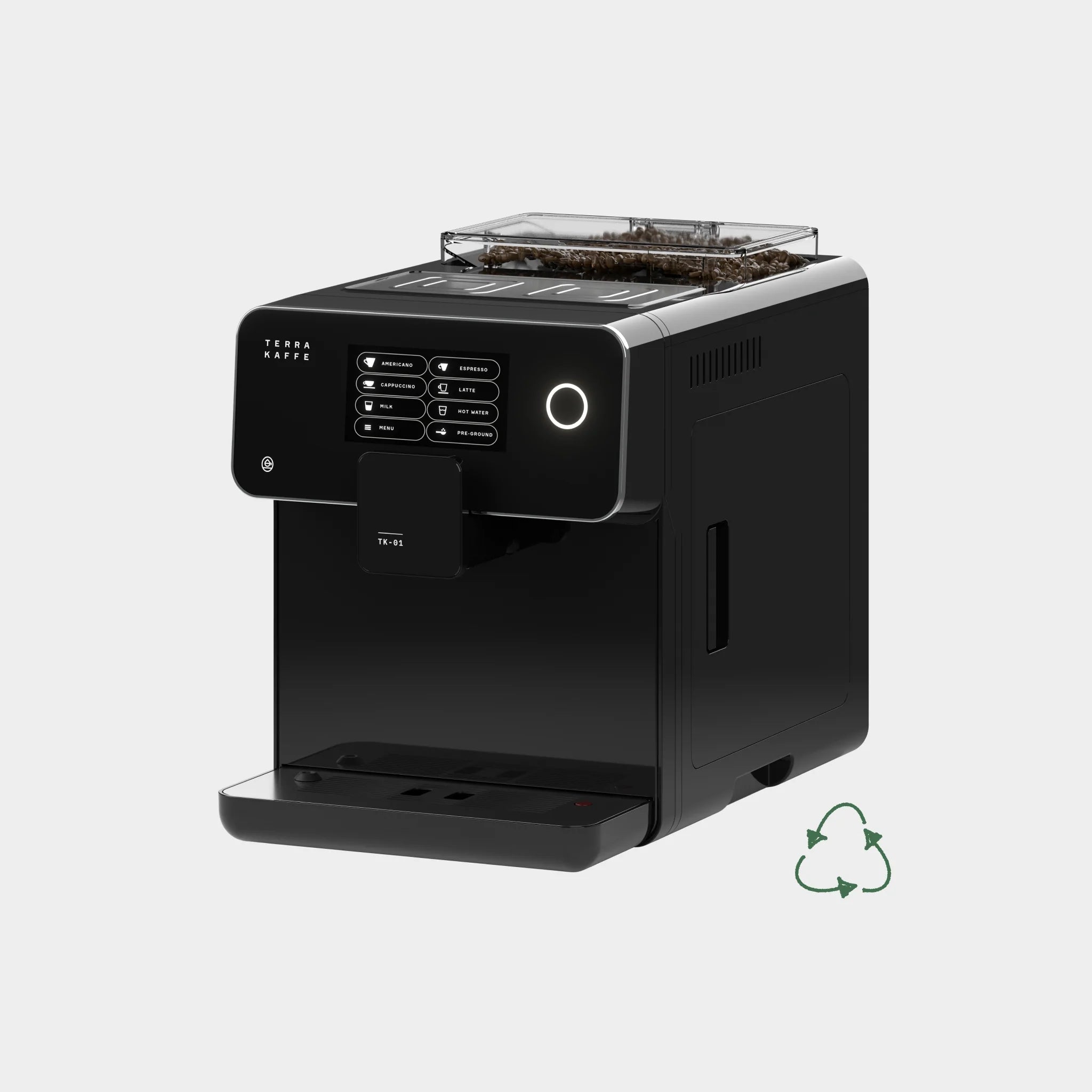 Terra Kaffe | Black TK-01 Super Automatic Espresso Machine
