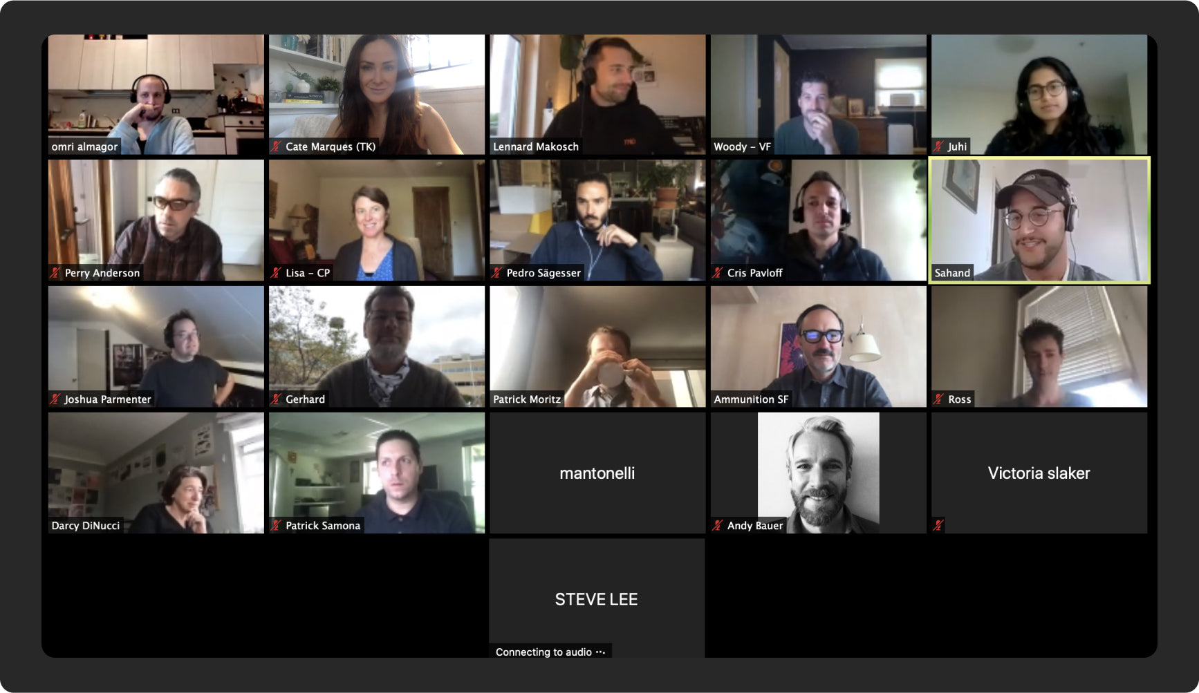 Terra Kaffe | Screenshot of a Zoom meeting with employees
